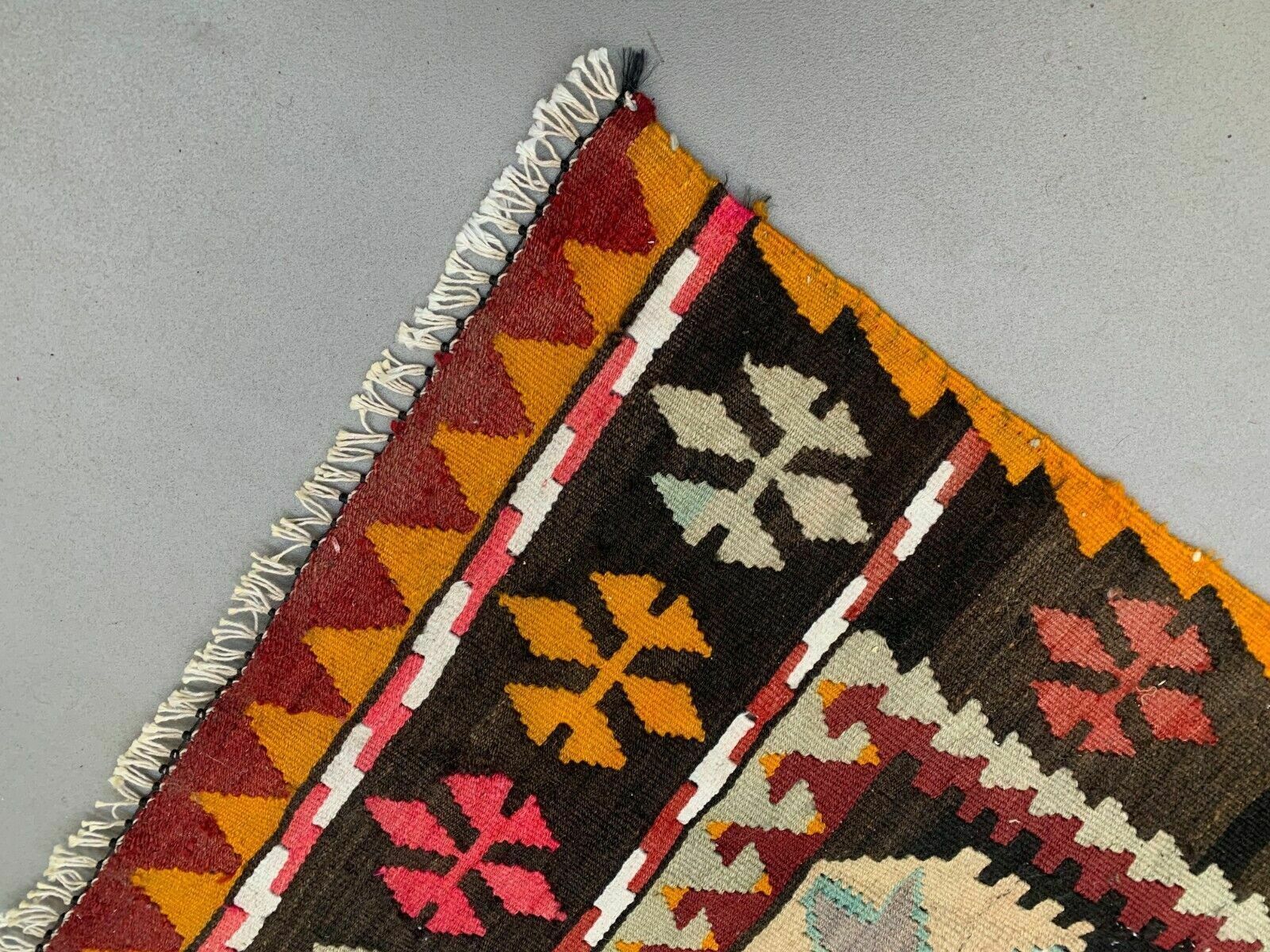 Old Turkish Narrow Kilim Runner 122x51 Cm Shabby Chic, Vintage Kelim photo Textiles