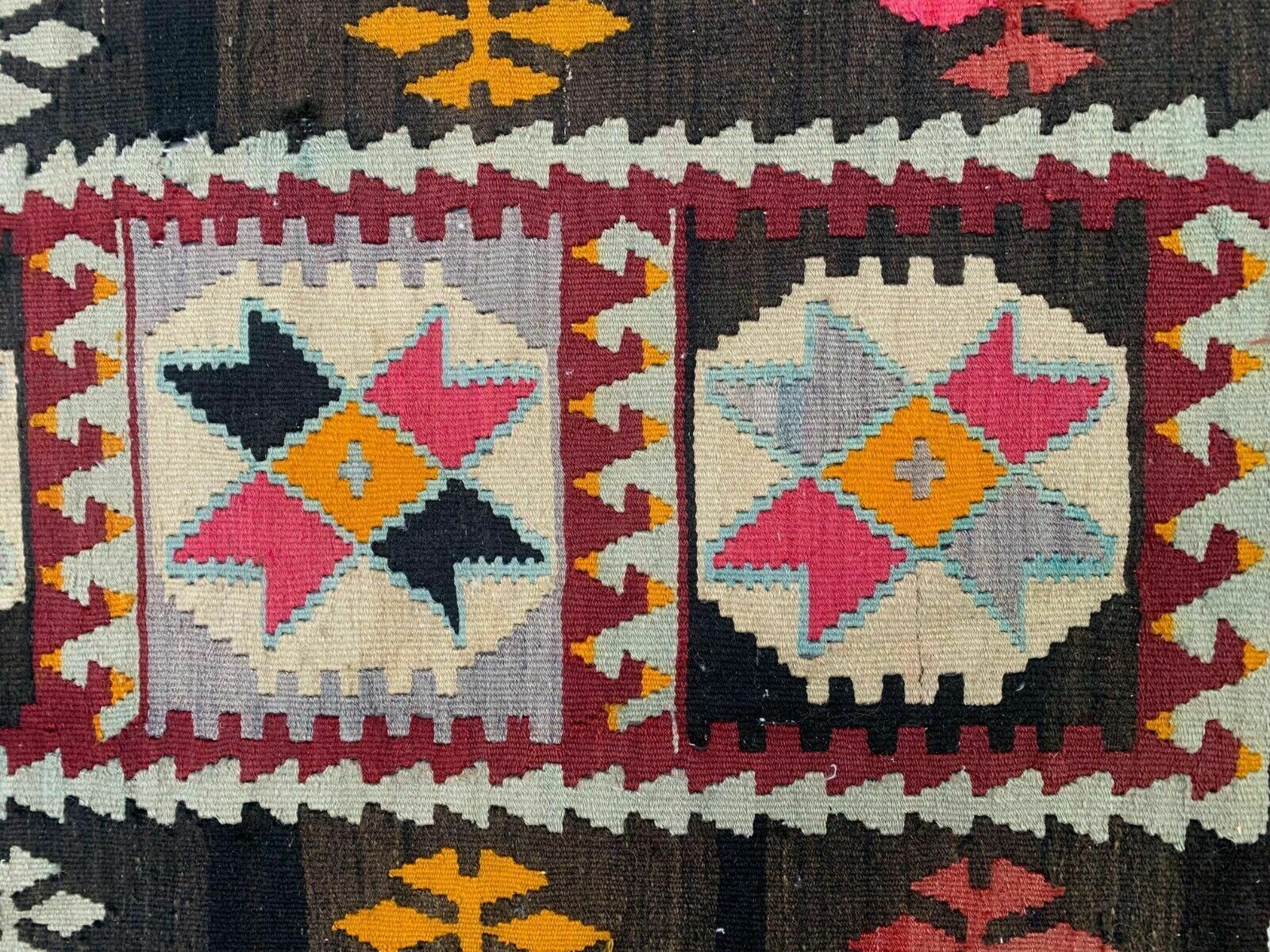 Old Turkish Narrow Kilim Runner 122x51 Cm Shabby Chic, Vintage Kelim photo vinterior