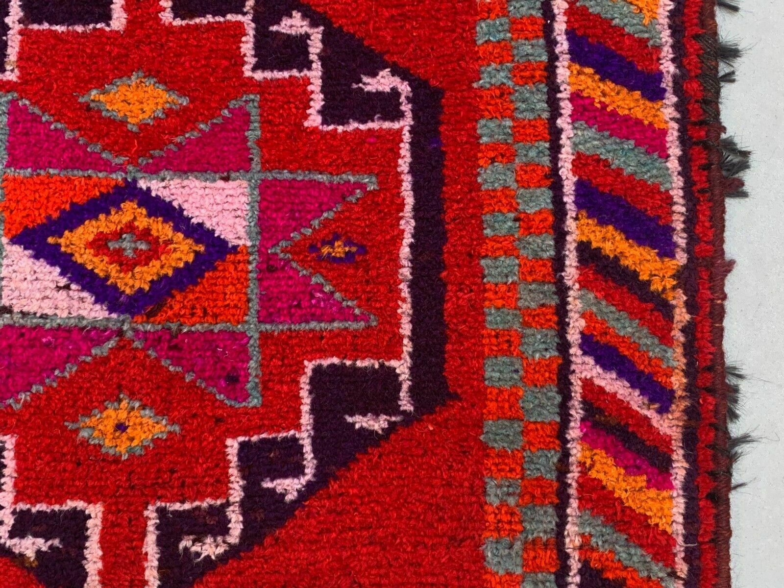 Vintage Turkish Tribal Runner 417x94 Cm Veg Dye Wool Rug Tribal, Handmade photo furniture