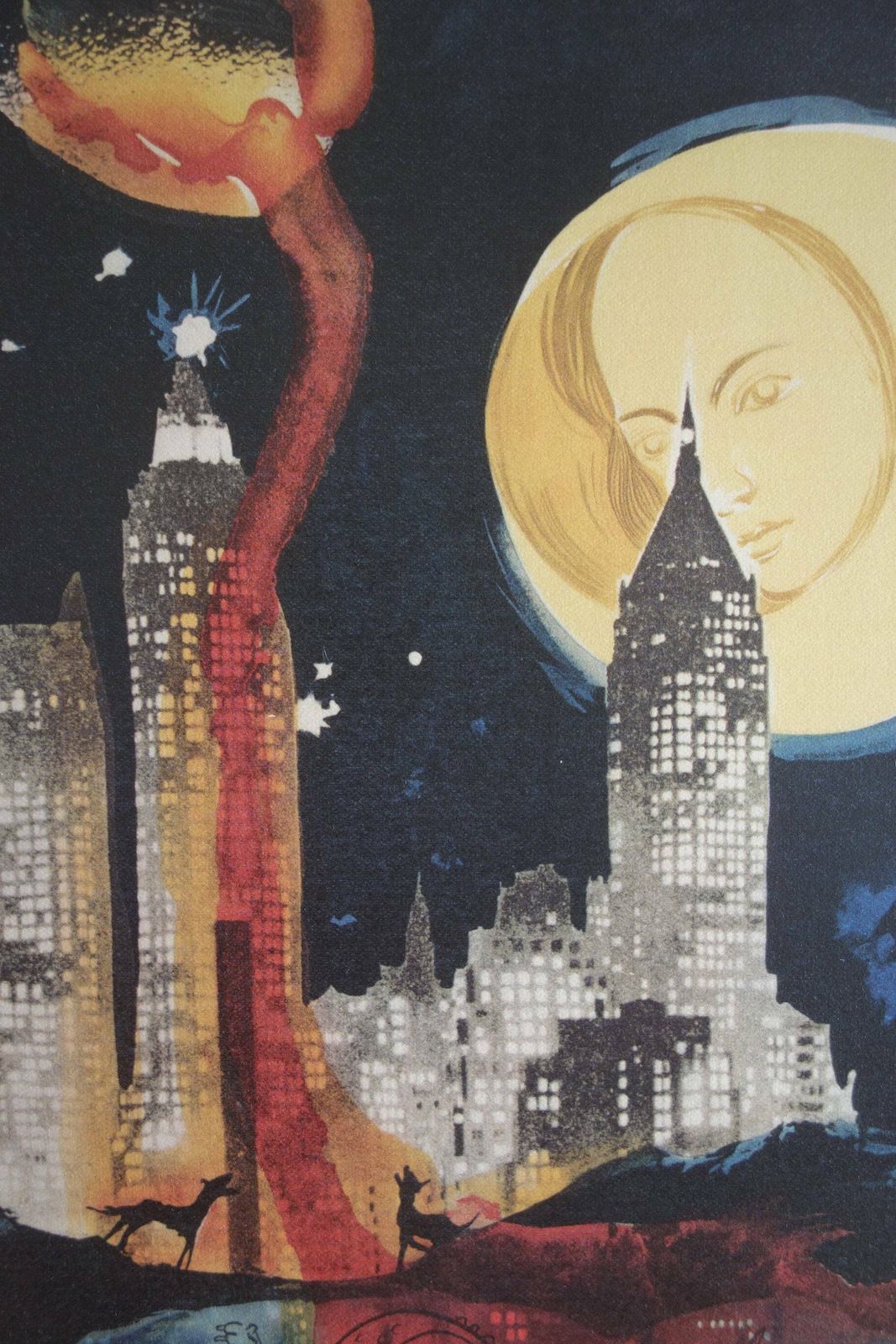 Fine Surrealist Limited Edition Print, New York Skyline, Salvador Dali, Signed & Numbered In Pencil photo for sale