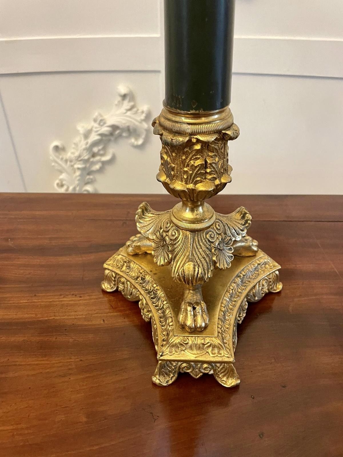 Home Decor Quality Pair Of Antique Regency Ornate Ormolu Four Arm Candelabra photo