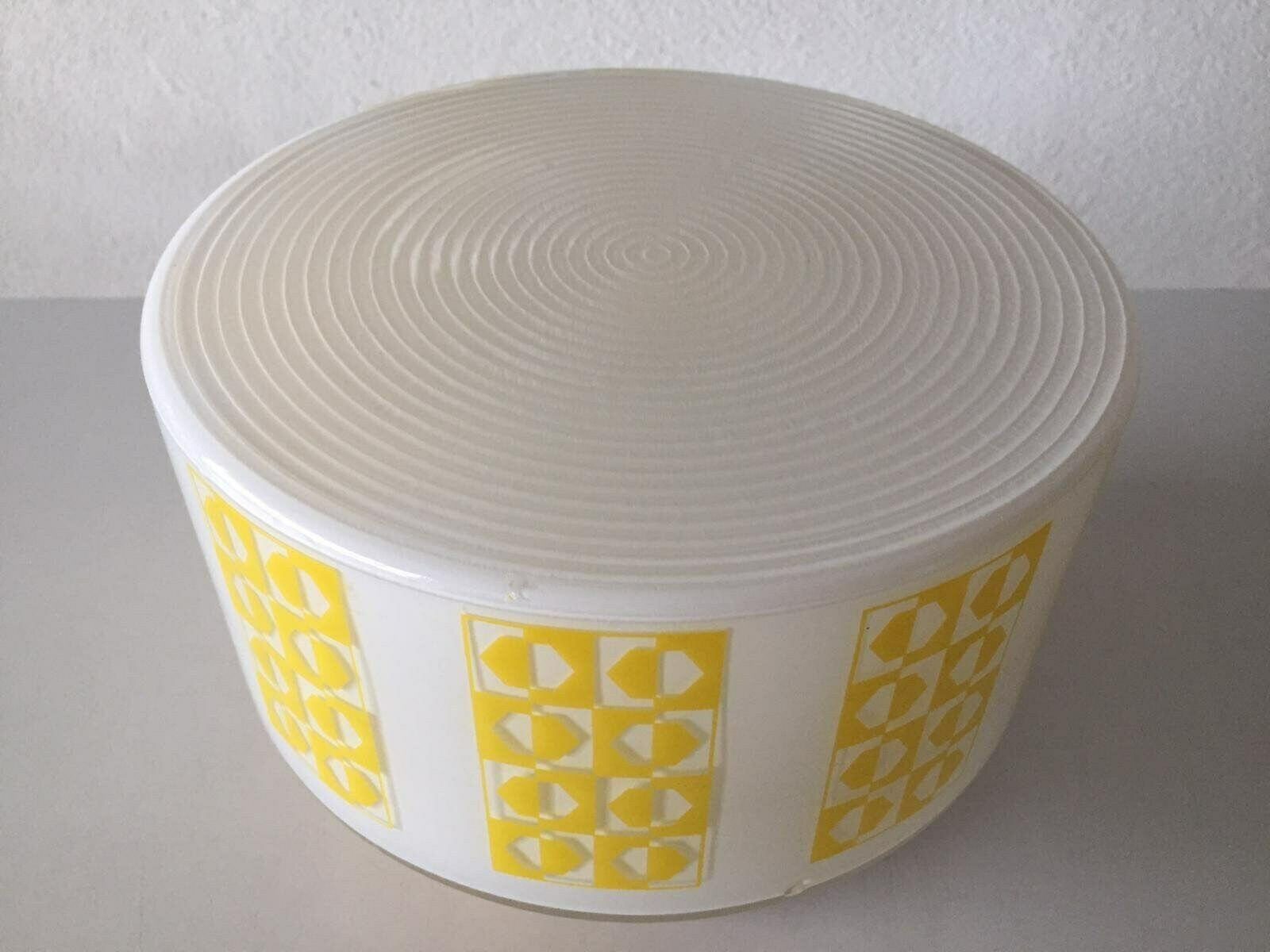 photo for sale 50s Wall Lamp By Veb   Beautiful Opal Glass Lampshade With Yellow Decoratives   Lighting Ddr Germany   Beleuchtungskombination Görlitz