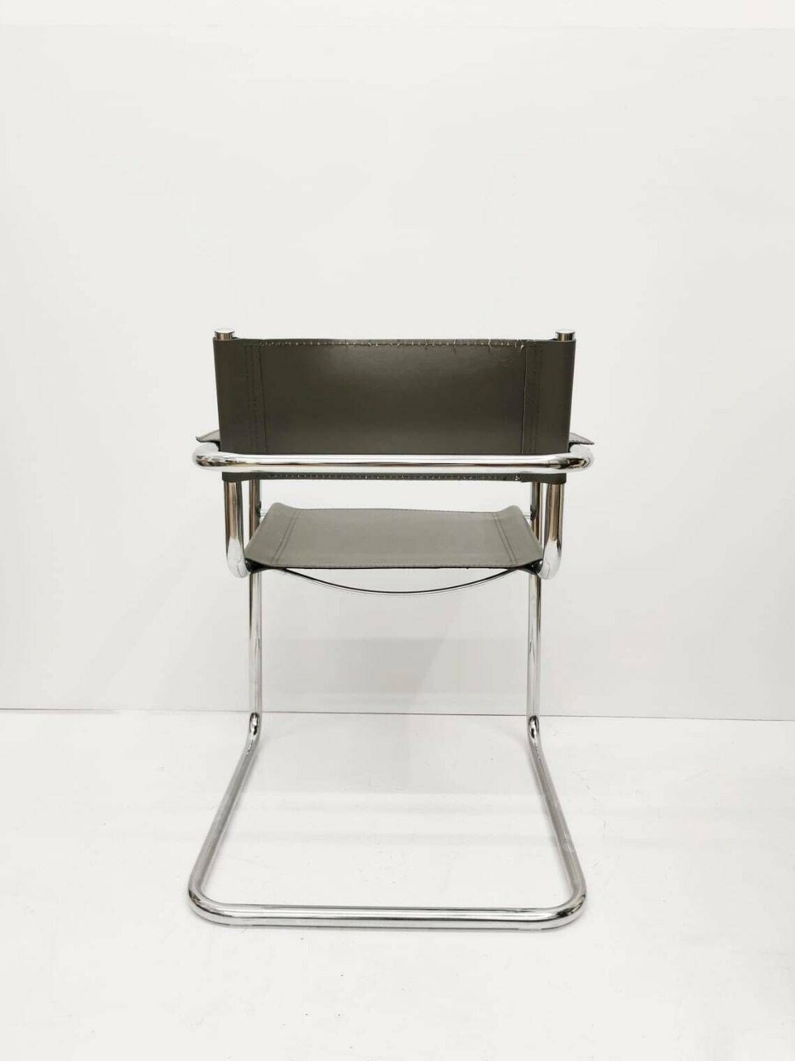 1 Of 2 Model Mg5 Centro Studi Desk Chair By Mart Stam & Marcel Breuer For Matteo Grassi, 1970s photo 509.0