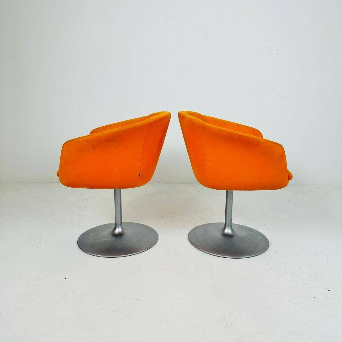 Pair Of Walter Knoll Swivel Barrel Chairs 1970s photo furniture