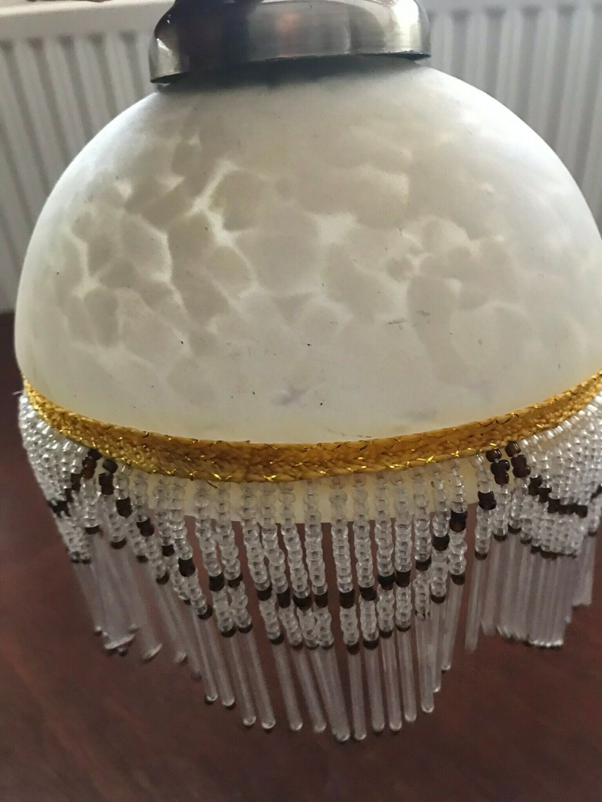 Art Deco Style Marbled Glass Wall Lights/Sconces Pair photo for sale