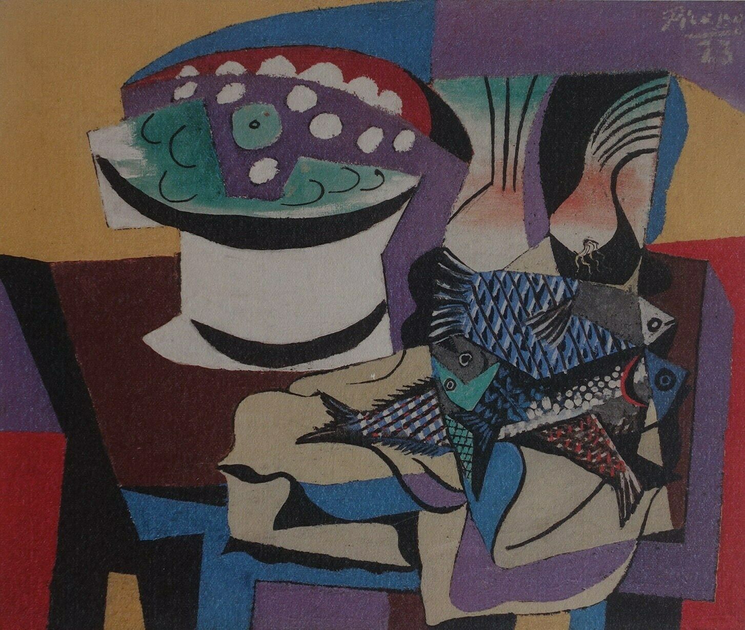 Fine Cubist Limited Edition Print – Still Life, Pablo Picasso, Signed & Numbered photo furniture