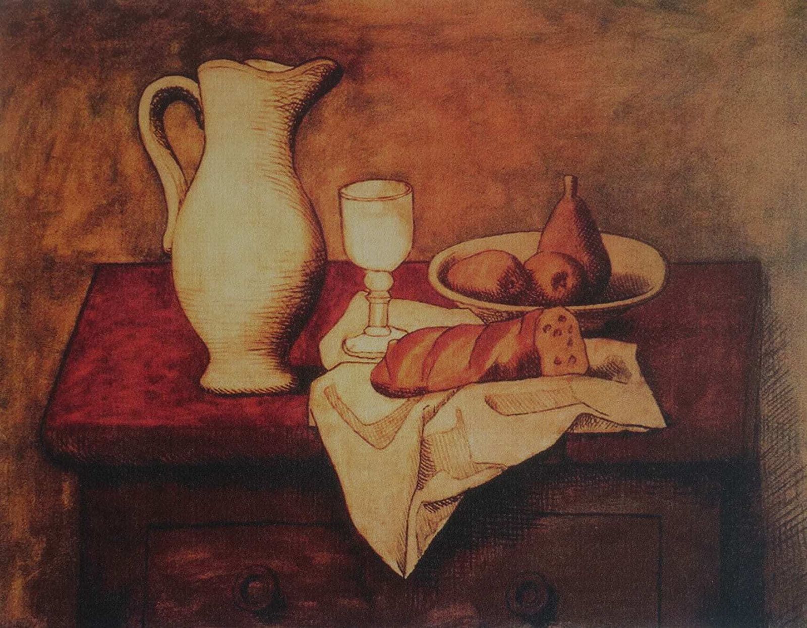 Fine Cubist Limited Edition Print – Still Life, Pablo Picasso, Signed & Numbered photo furniture
