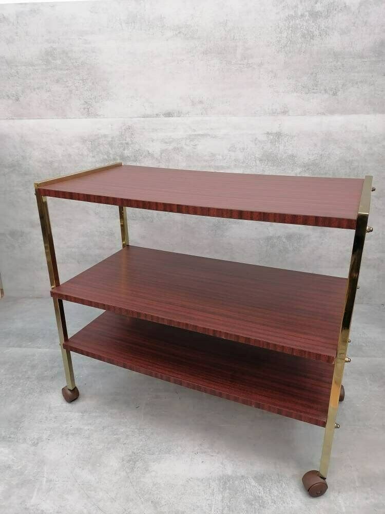 Bauhaus Mid Century Service Cart Table & Trolly 1970s photo vinterior