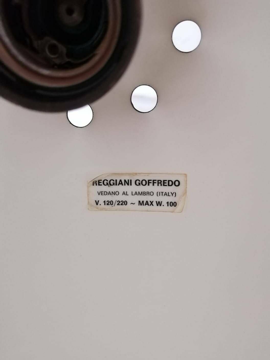 Reggiani Goffredo Wonderful Green Metal Suspension Lamp, 1960s Italy photo vintage