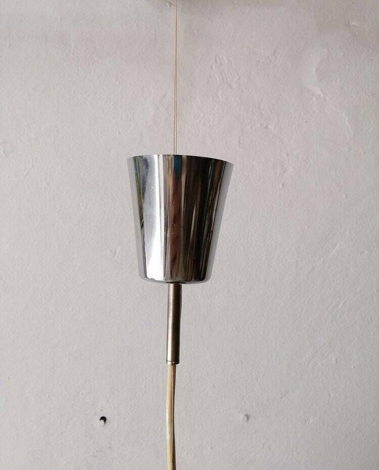 photo furniture Reggiani Goffredo Wonderful Green Metal Suspension Lamp, 1960s Italy