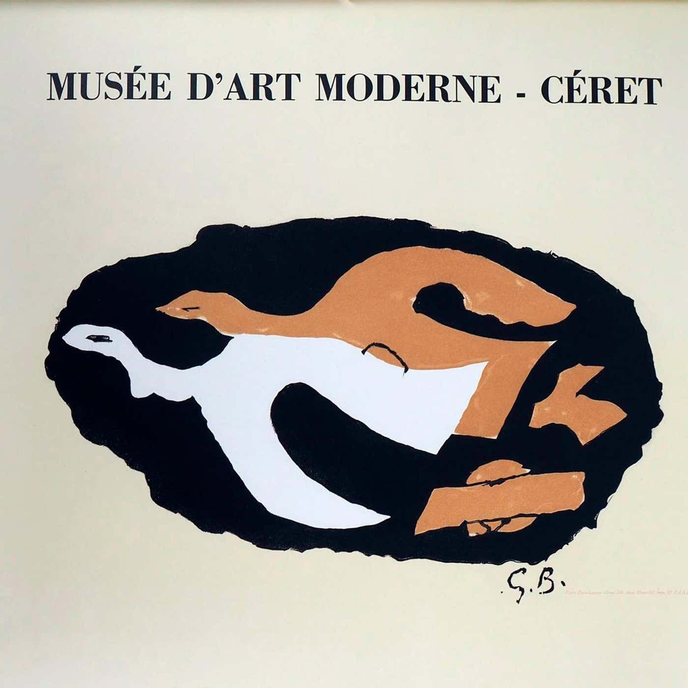 Lithograph Poster By Georges Braque, Musée D'art Moderne  Céret, France, 1983 photo for sale