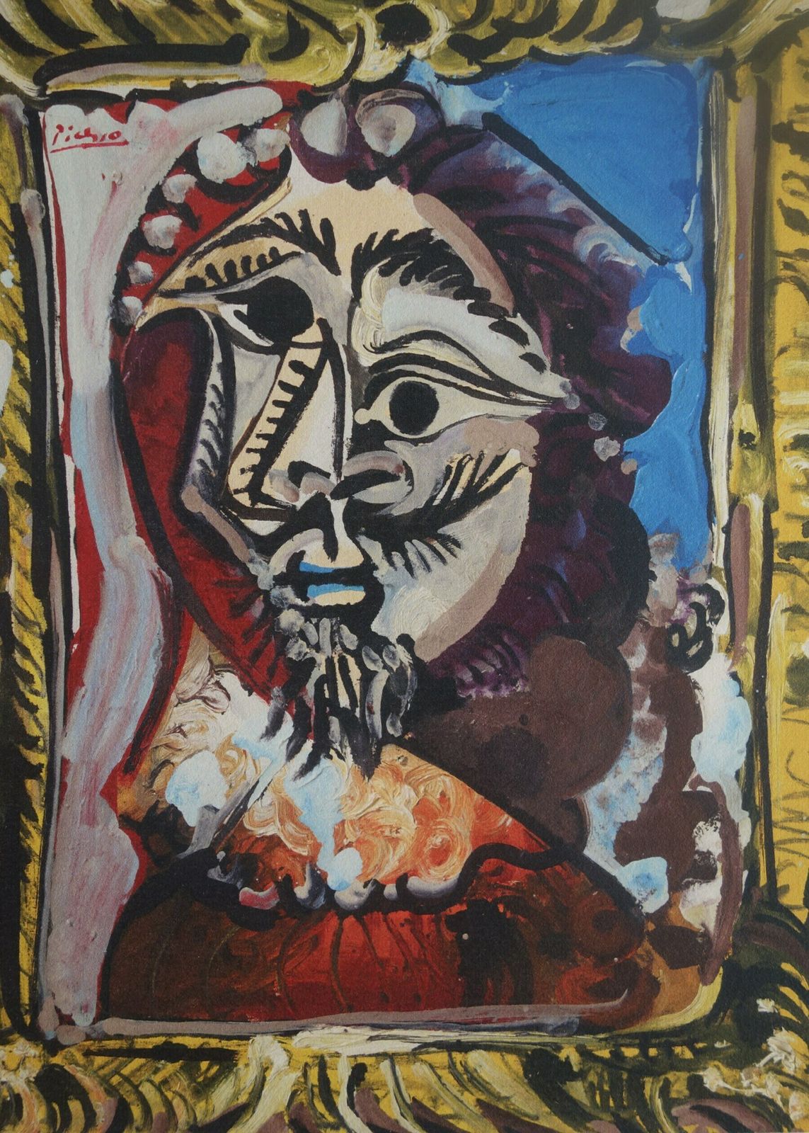 Fine Cubist Limited Edition Print   Portrait Of A Musketeer, Pablo Picasso, Hand Signed & Numbered photo for sale