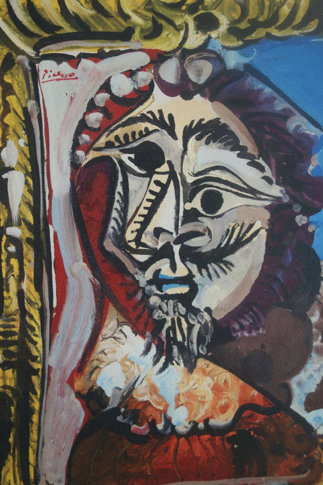 Fine Cubist Limited Edition Print   Portrait Of A Musketeer, Pablo Picasso, Hand Signed & Numbered photo Art