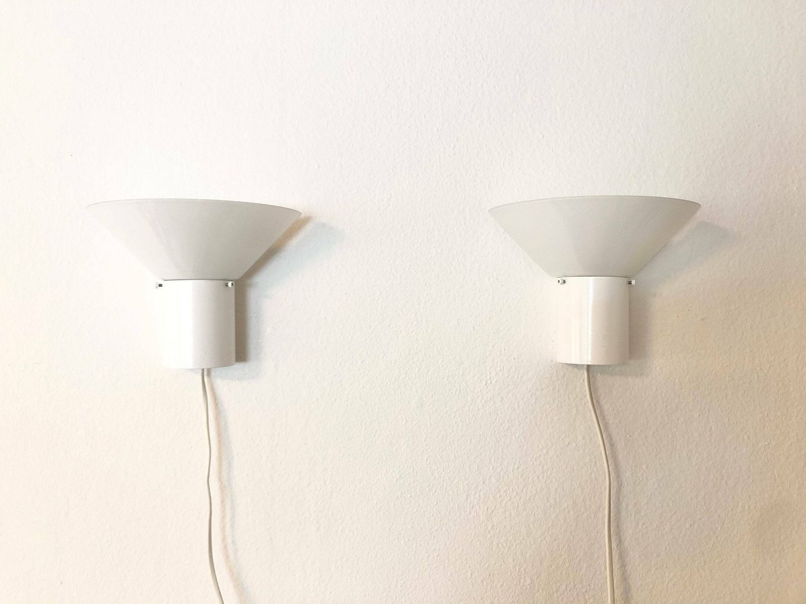 Pair Of Vintage Minimalist Danish Wall Lamps With Geometric Shapes   Design By Odreco Model “109” photo vinterior