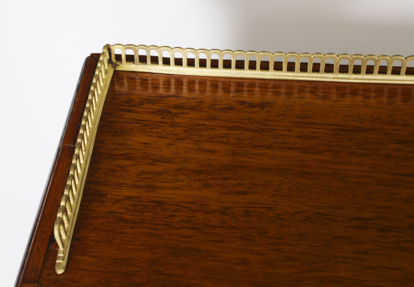 Victorian Inlaid Mahogany Desk  19th C photo buy