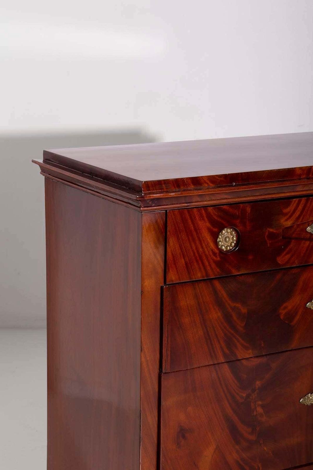 Antique Biedermeier Style Drop Front Mahogany Secretary Chest photo furniture