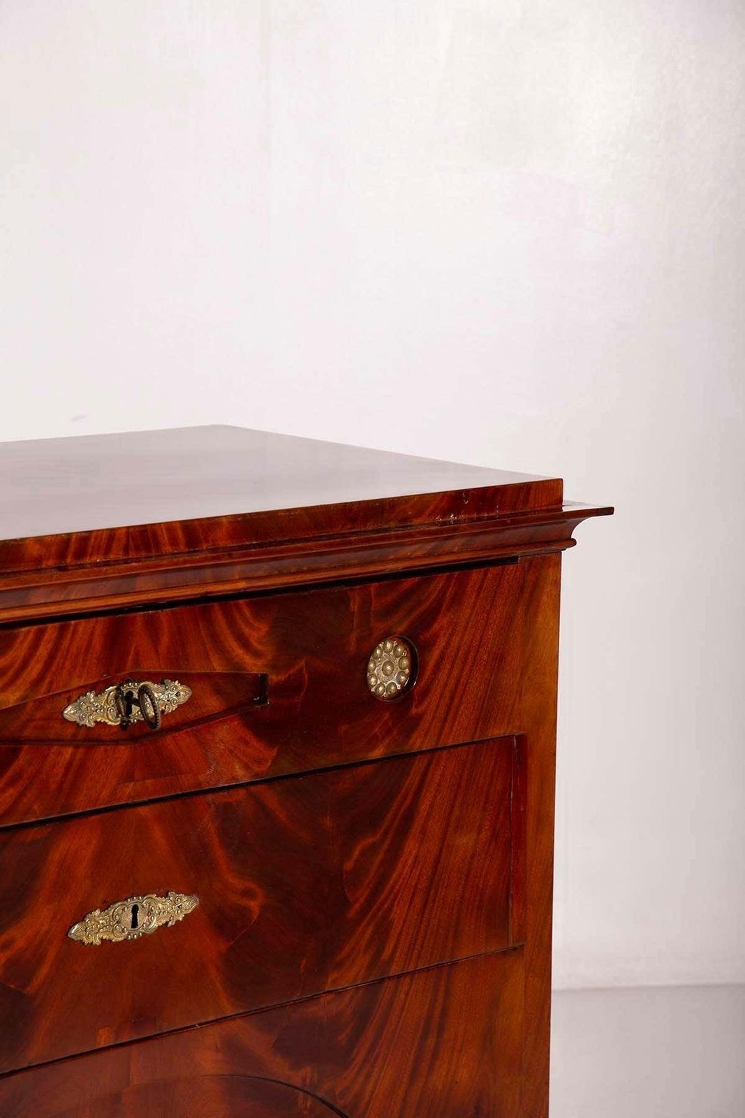 Antique Biedermeier Style Drop Front Mahogany Secretary Chest photo 6941.0
