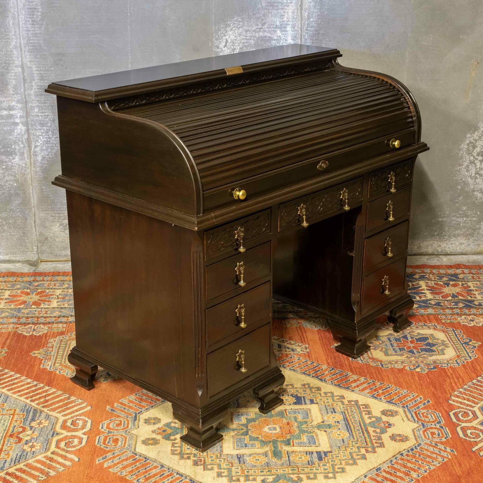 photo buy Early 20th Century Chippendale Style Mahogany Desk