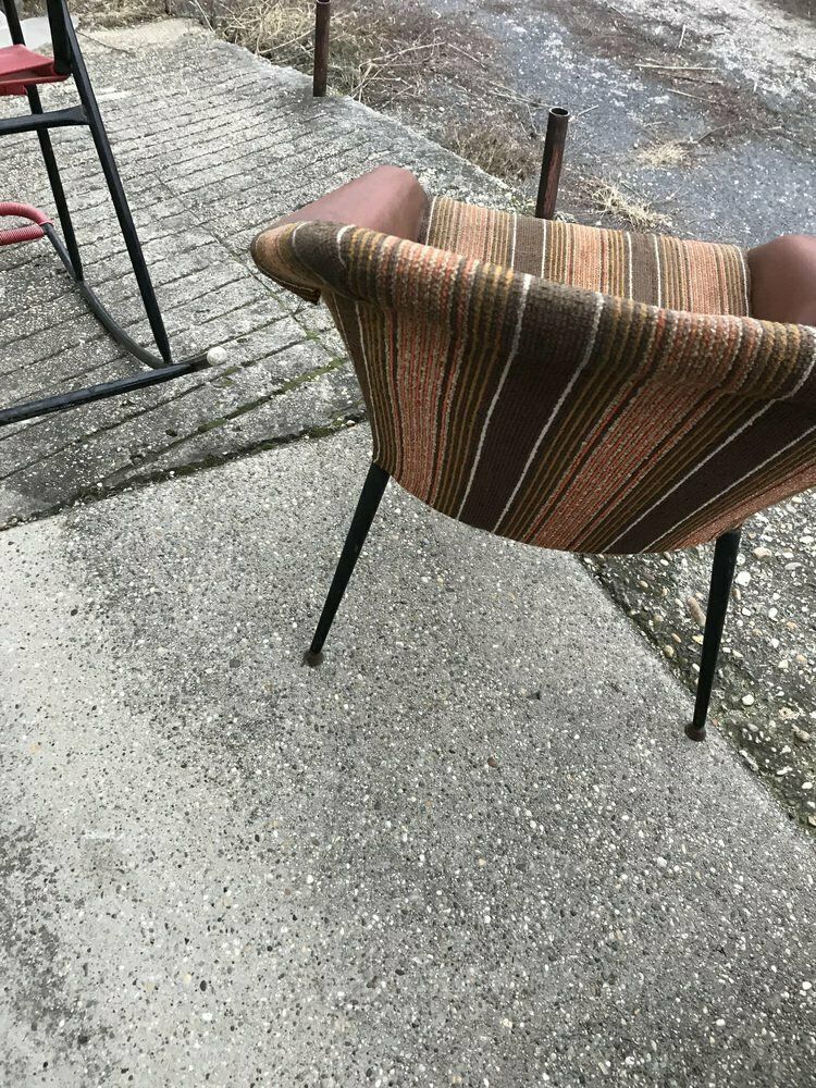 photo furniture Mid Century Black Metal Lounge Chair From Veb Seating Furniture Waldheim, 1960s