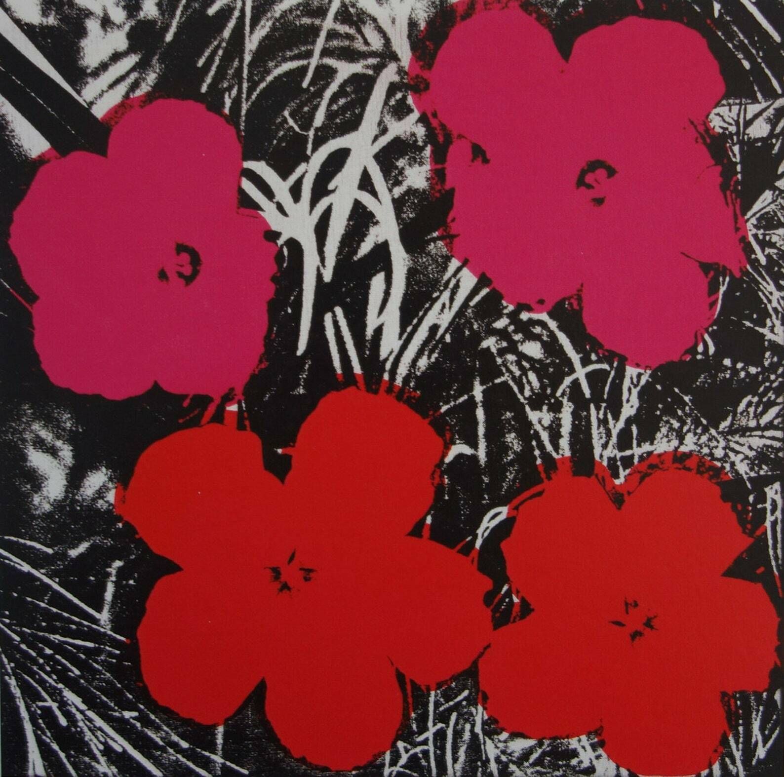 Fine Pop Art Limited Edition Print – Flowers, Andy Warhol, Stamp Signed & Numbered photo furniture