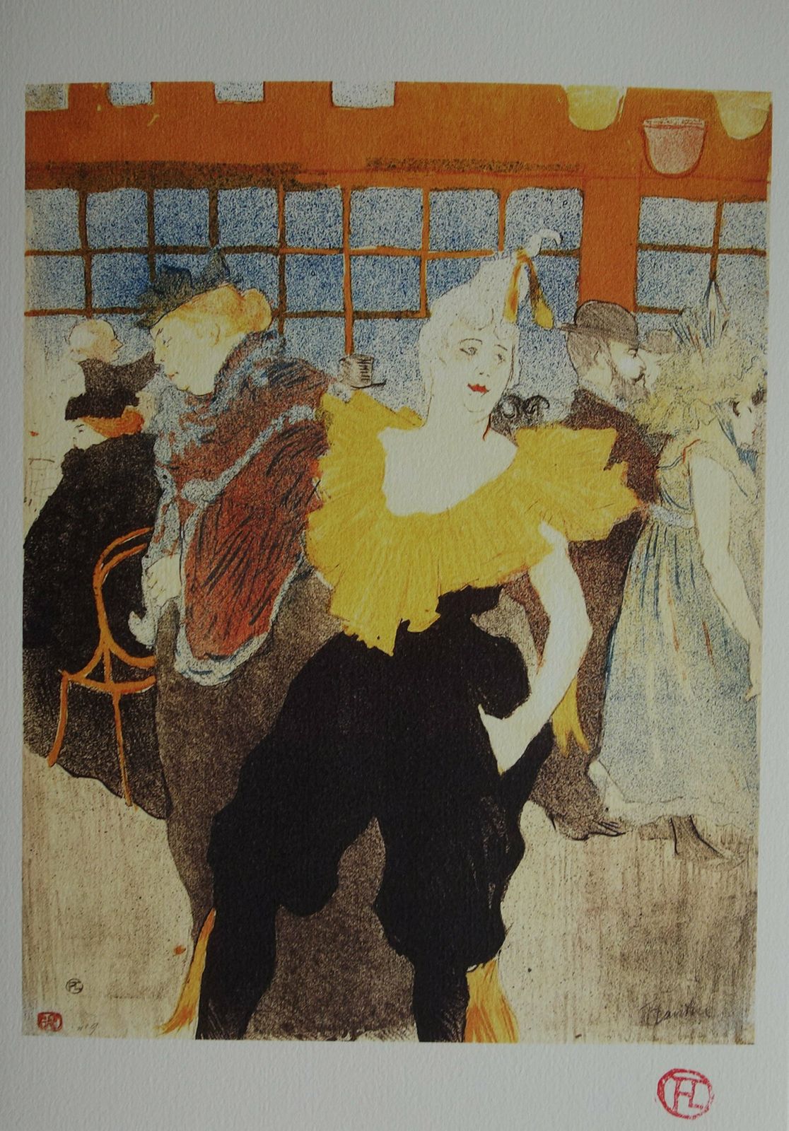 Fine Art Deco Post Impressionist Limited Edition Print, Henri De Toulouse Lautrec, Signed & Numbered photo vintage