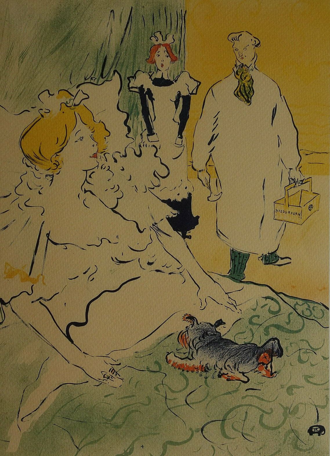 Fine Art Deco Post Impressionist Limited Edition Print, Henri De Toulouse Lautrec, Signed & Numbered photo furniture