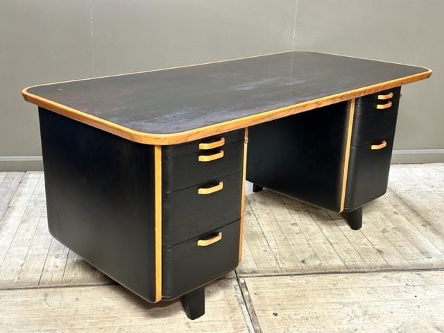 Large Desk By Gunnar Ericsson For Atvidaberg   1950s photo furniture
