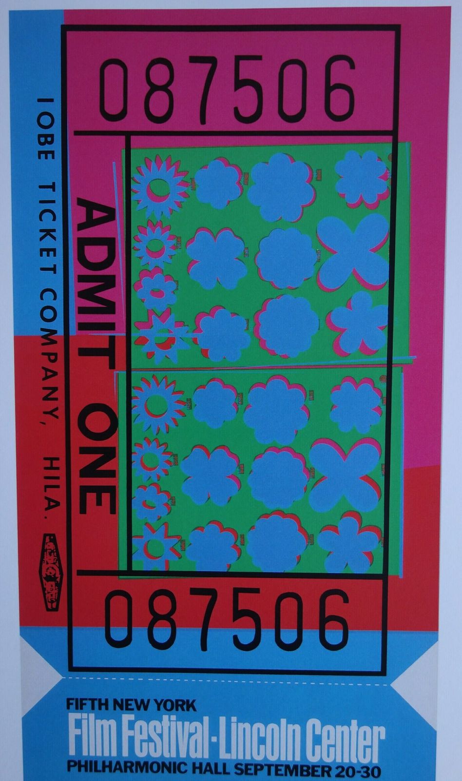 Fine Pop Art Limited Edition Print   Film Festival Ticket, Andy Warhol, Signed & Numbered photo furniture