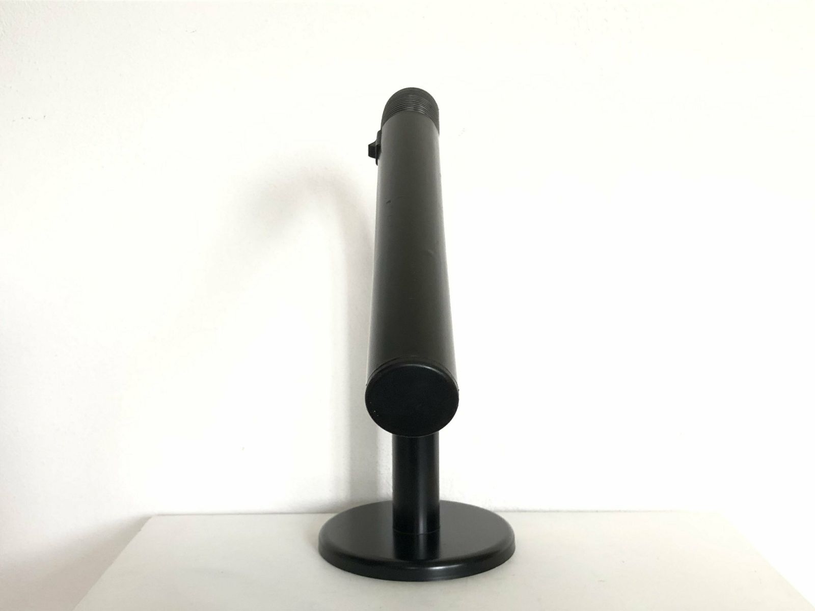 Minimalist Postmodern Tube Table Lamp In Black Painted Metal And Tubular Shapes With Flexible Arm photo 209.0