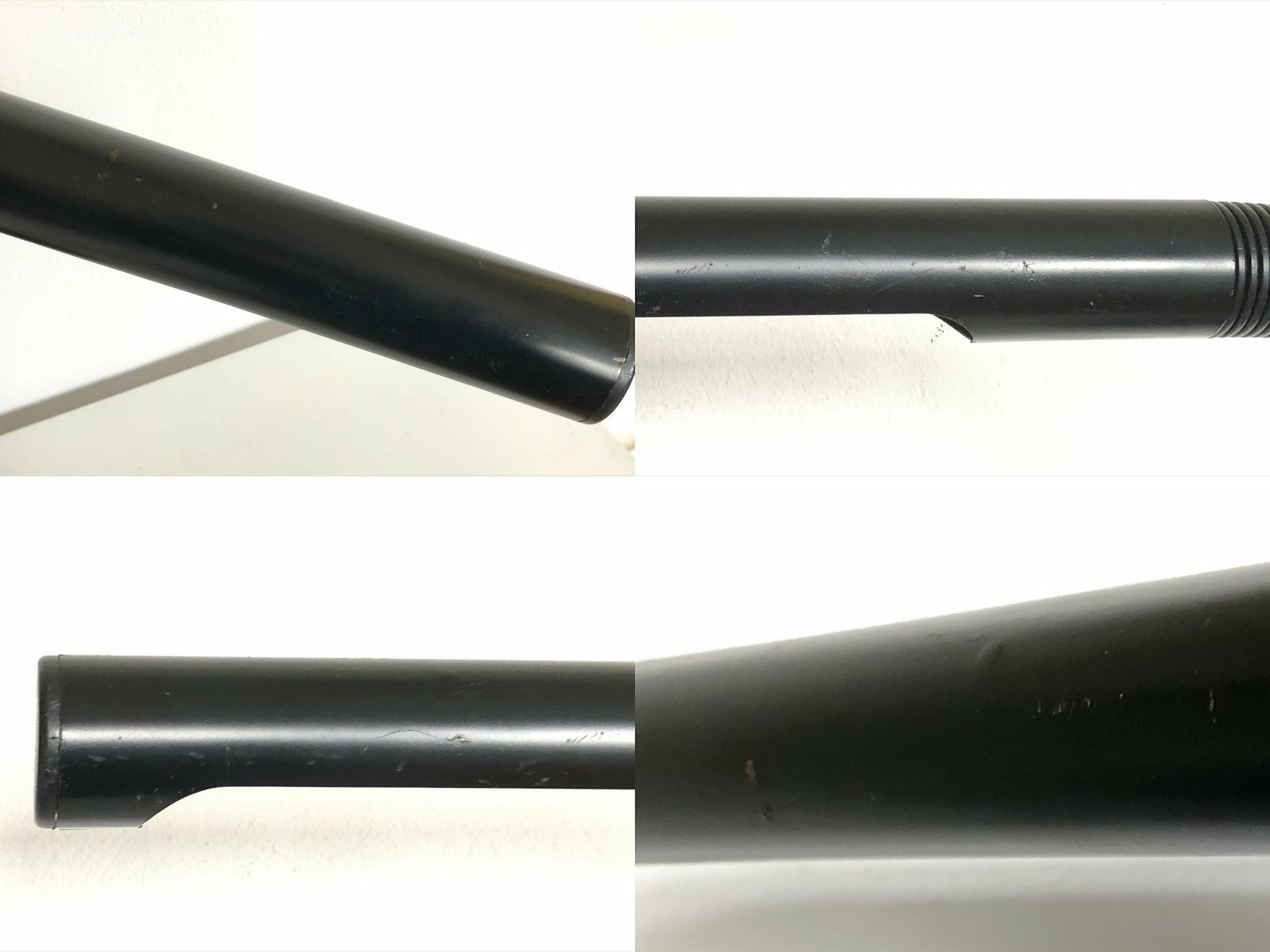 photo for sale Minimalist Postmodern Tube Table Lamp In Black Painted Metal And Tubular Shapes With Flexible Arm
