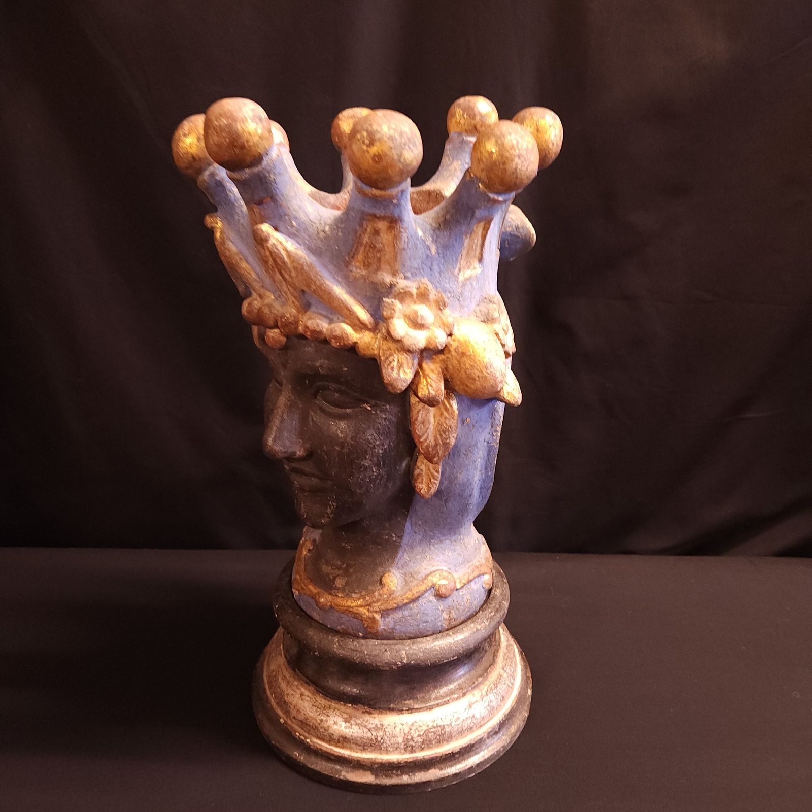 Italian, Antique Moro Kings/Queens Head, Circa 1820/1830 photo vintage