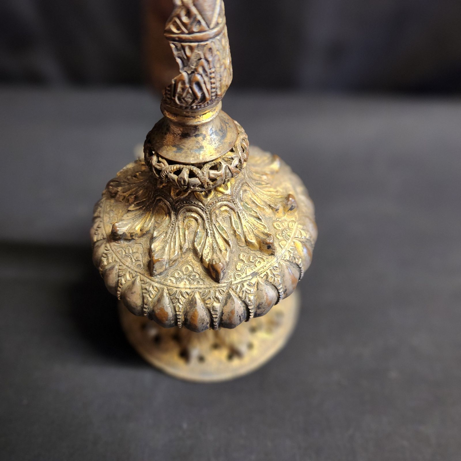 Italian, Tuscan Antique Ecclesiastical White Metal & Gilt Censer, Circa 1770/80 photo vinterior