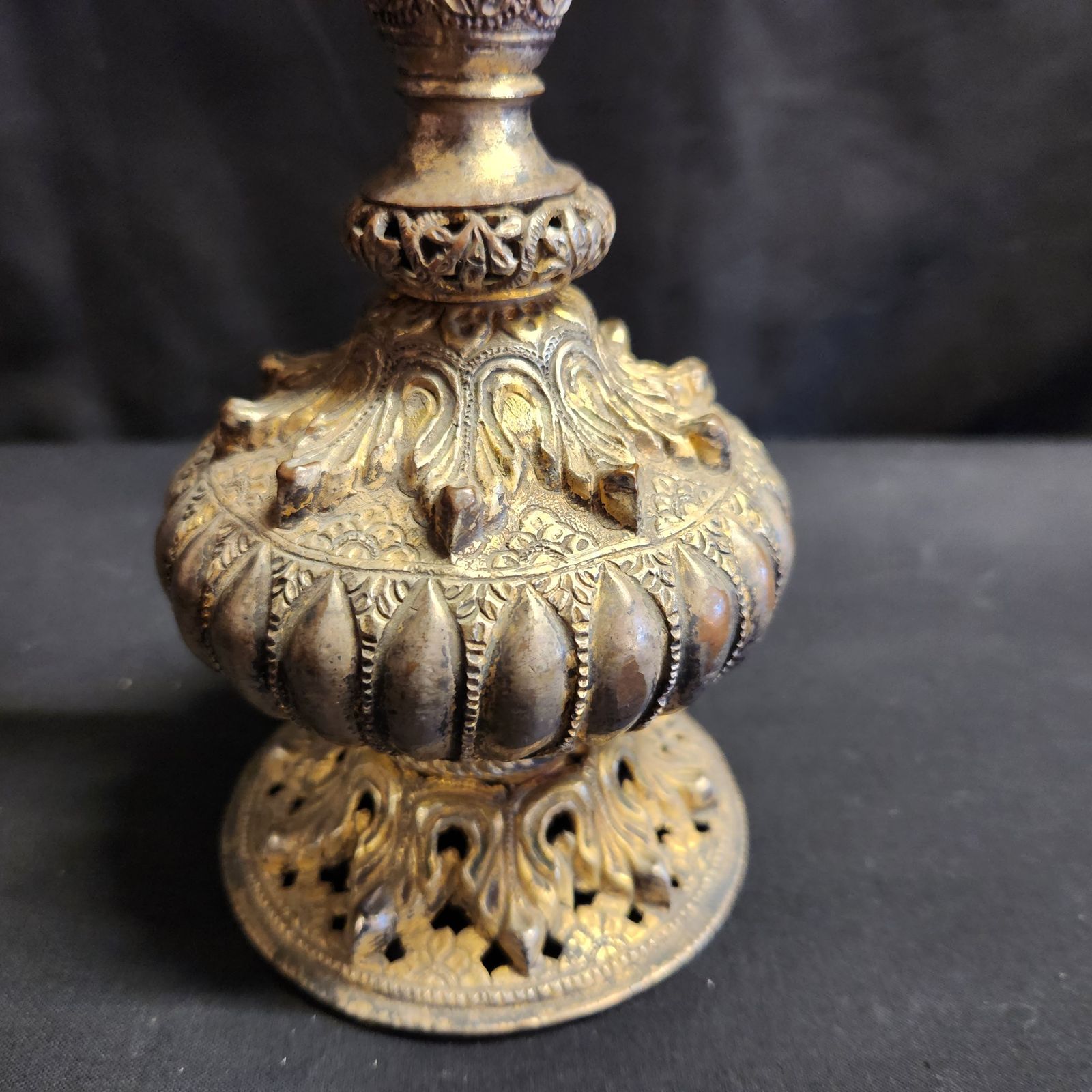 995.0 Italian, Tuscan Antique Ecclesiastical White Metal & Gilt Censer, Circa 1770/80 photo
