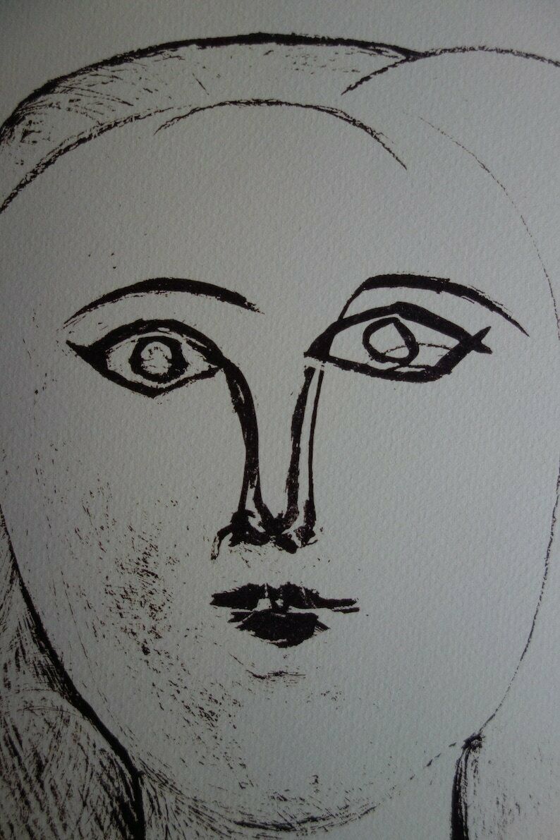 Fine Cubist Limited Edition Print   Buste De Femme, Pablo Picasso, Hand Signed & Stamped photo furniture