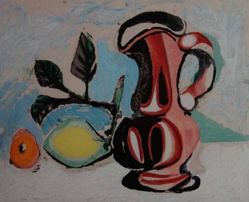 Fine Cubist Limited Edition Print – Still Life, Pablo Picasso, Signed & Numbered photo furniture