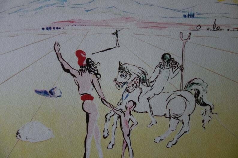 Fine Surrealist Limited Edition Print, Salvador Dali, Signed & Numbered In Pencil photo vinterior
