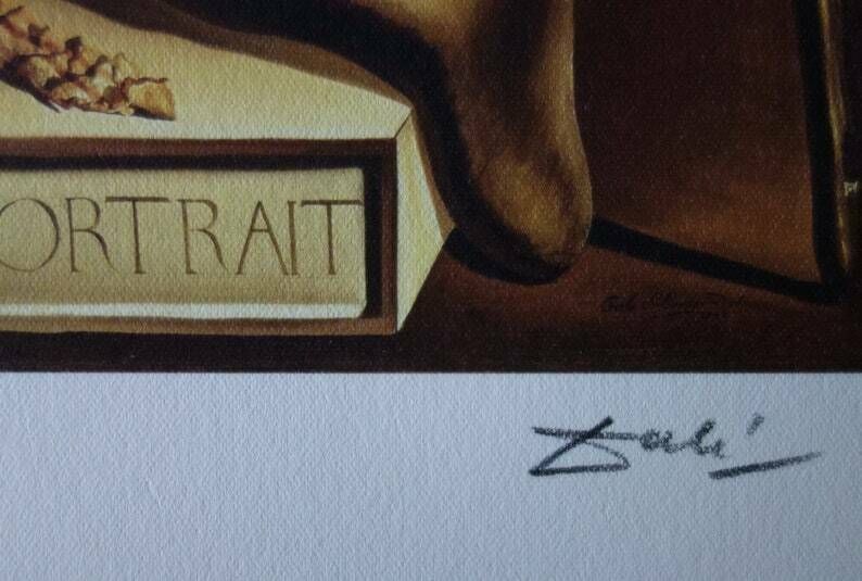 Fine Surrealist Limited Edition Print – Selfportrait, Salvador Dali, Signed & Numbered photo vinterior