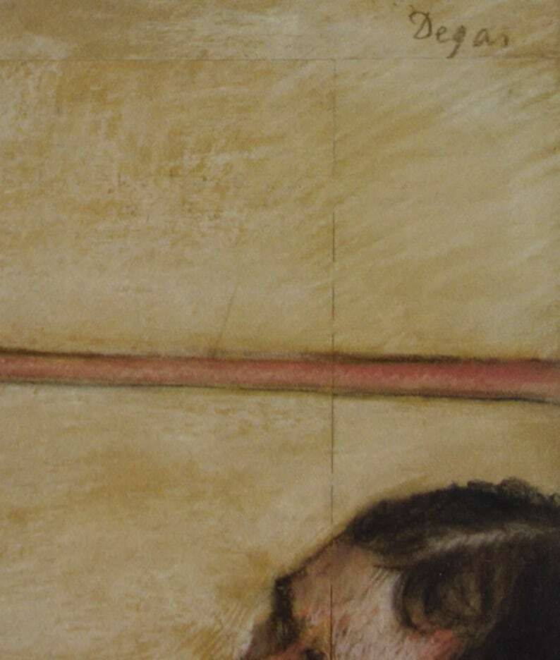 Fine Impressionist Rare Edition Print – Ballet Dancer, Edgar Degas, Signed & Stamped photo Art