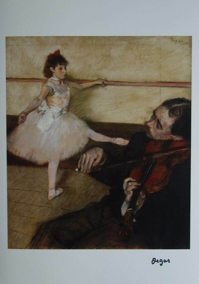 Fine Impressionist Rare Edition Print – Ballet Dancer, Edgar Degas, Signed & Stamped photo buy