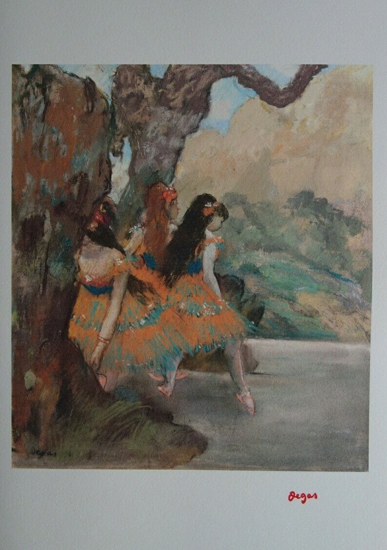 Fine Impressionist Rare Edition Print – Ballet Dancers, Edgar Degas, Signed & Stamped