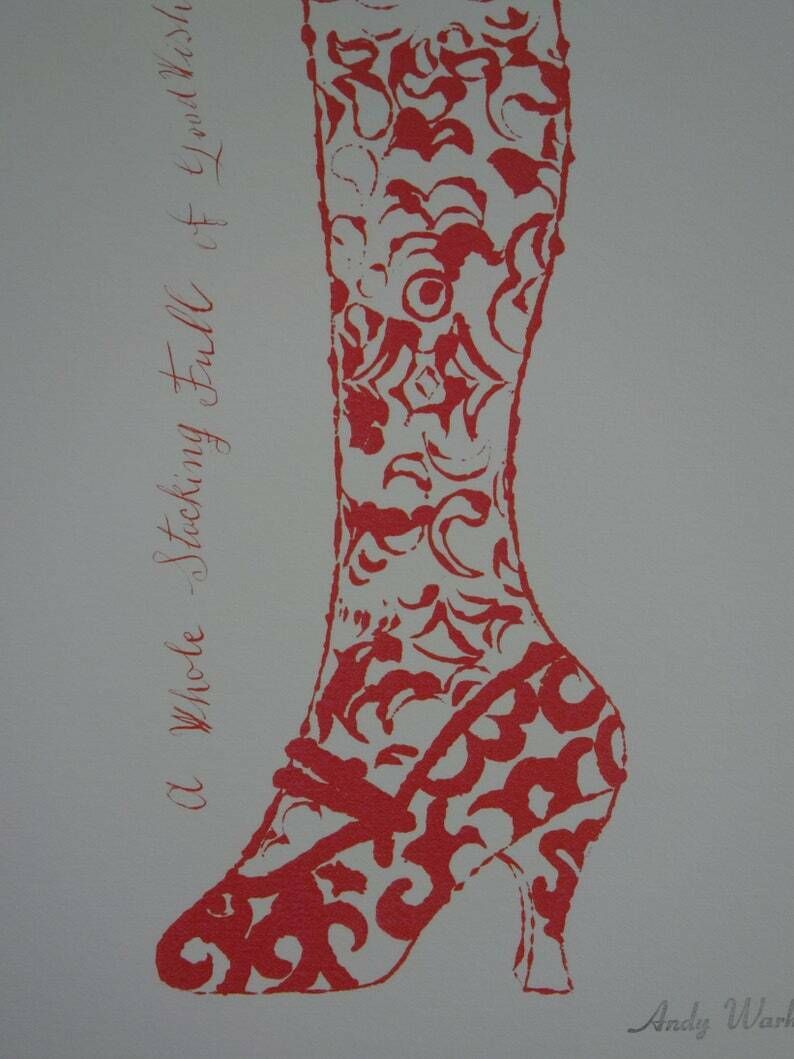 Fine Pop Art Limited Edition Illustration Print   Shoe, Andy Warhol, Signed, Numbered & Stamped photo for sale