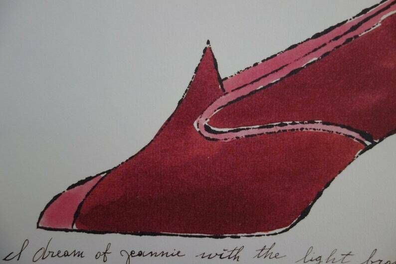 Fine Pop Art Limited Edition Illustration Print   Shoe, Andy Warhol, Signed & Stamped photo furniture