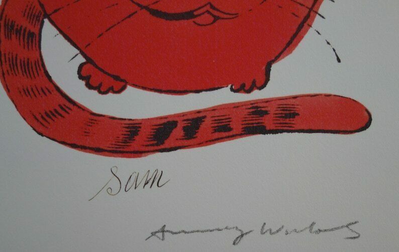 Fine Pop Art Limited Edition Print   Illustration   Cat, Andy Warhol, Signed, Numbered & Stamped With Estate Stamp photo Art