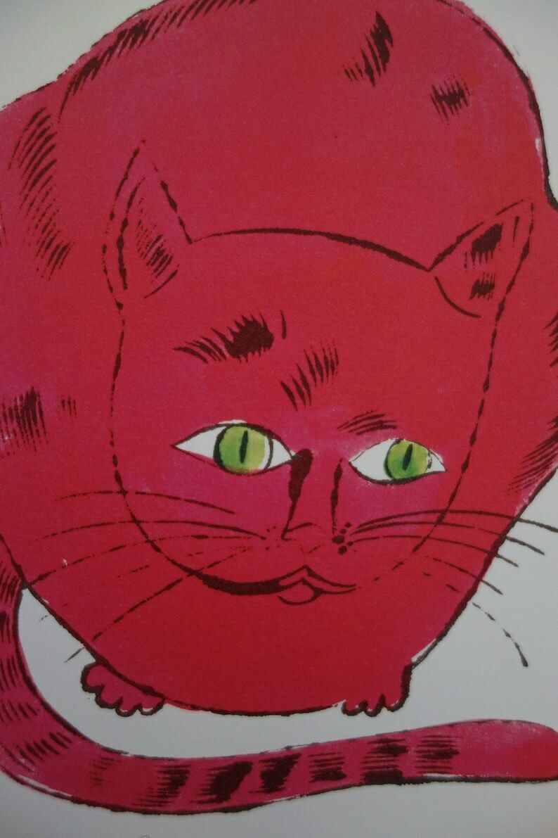 Fine Pop Art Limited Edition Print   Illustration   Cat, Andy Warhol, Signed & Numbered photo furniture