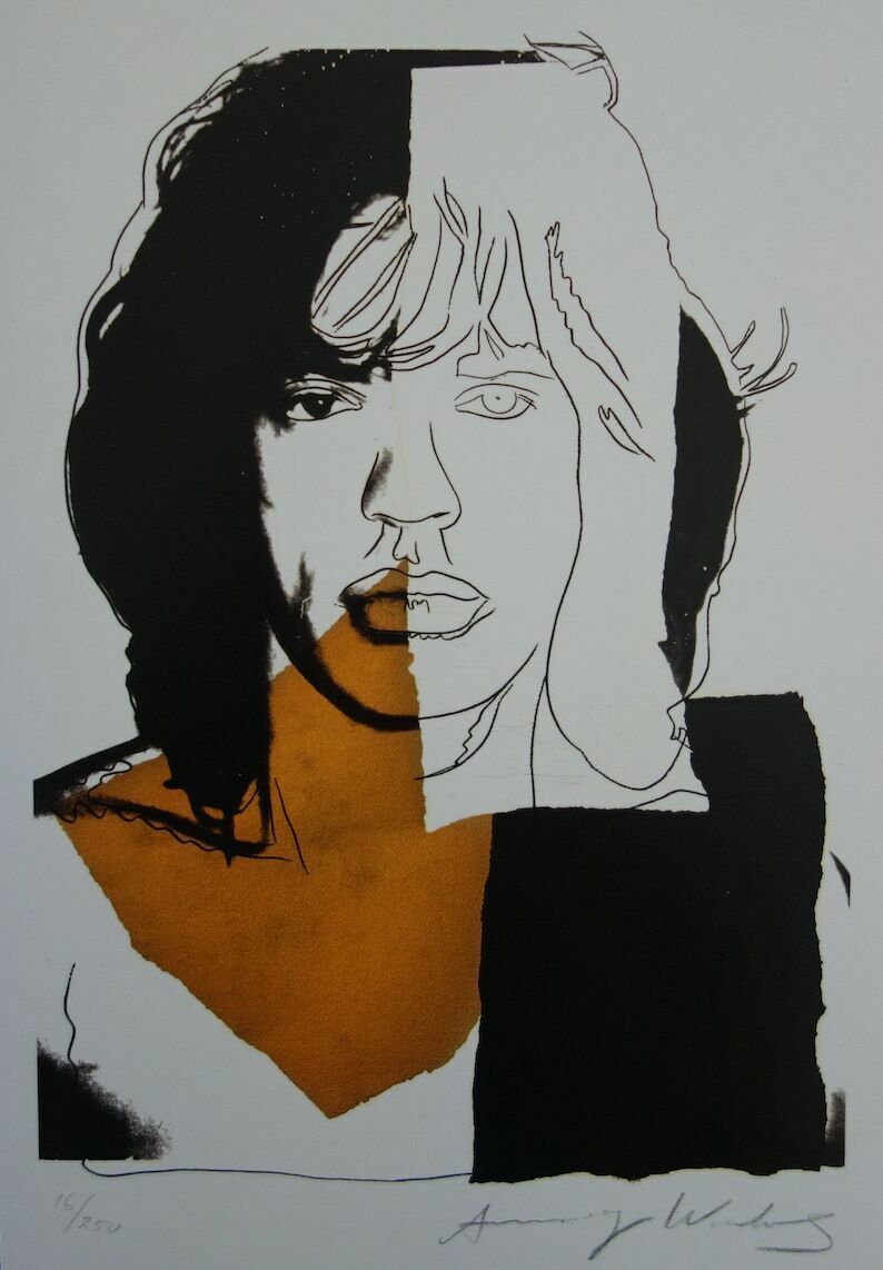 Fine Pop Art Andy Warhol Limited Edition Print – Mick Jagger, Signed & Numbered