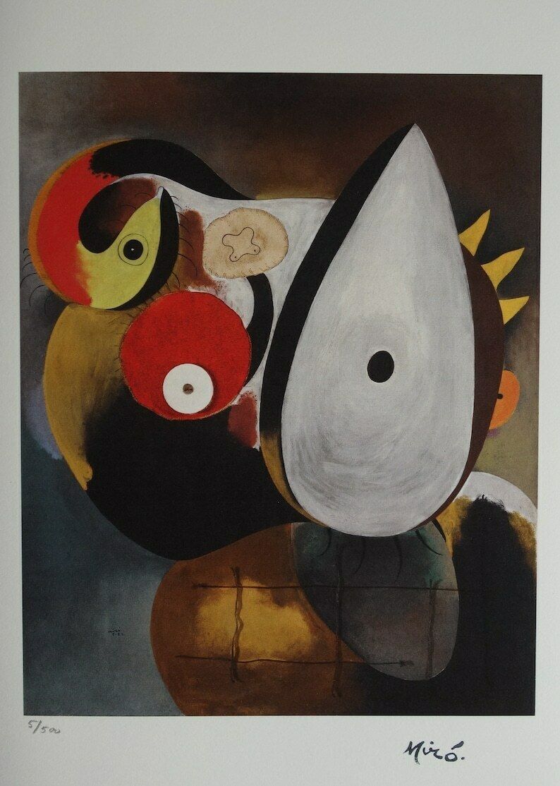 Fine Surrealist Limited Edition Print, Joan Miro, Signed & Numbered