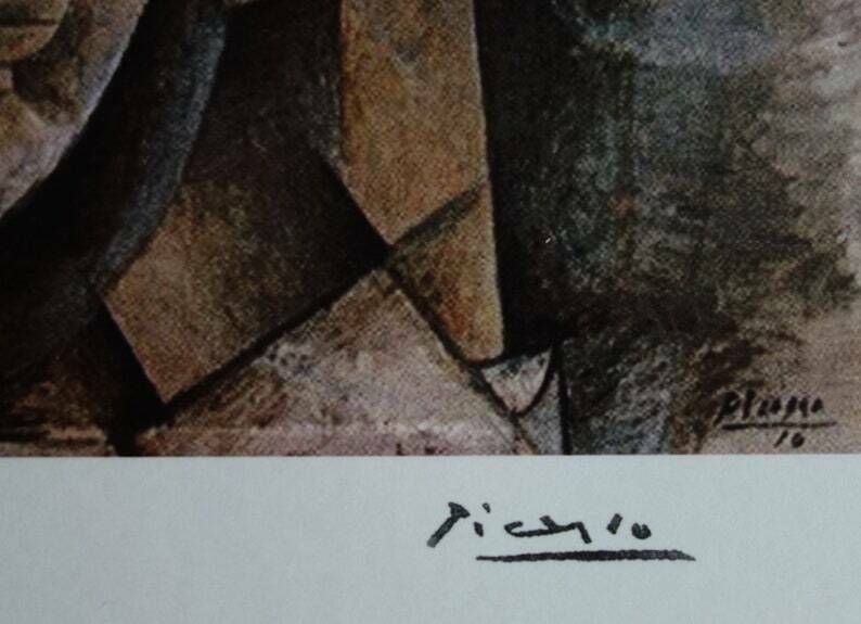Fine Cubist Limited Edition Print   Cubism Period Portrait   Femme, Pablo Picasso, Signed & Stamped photo for sale