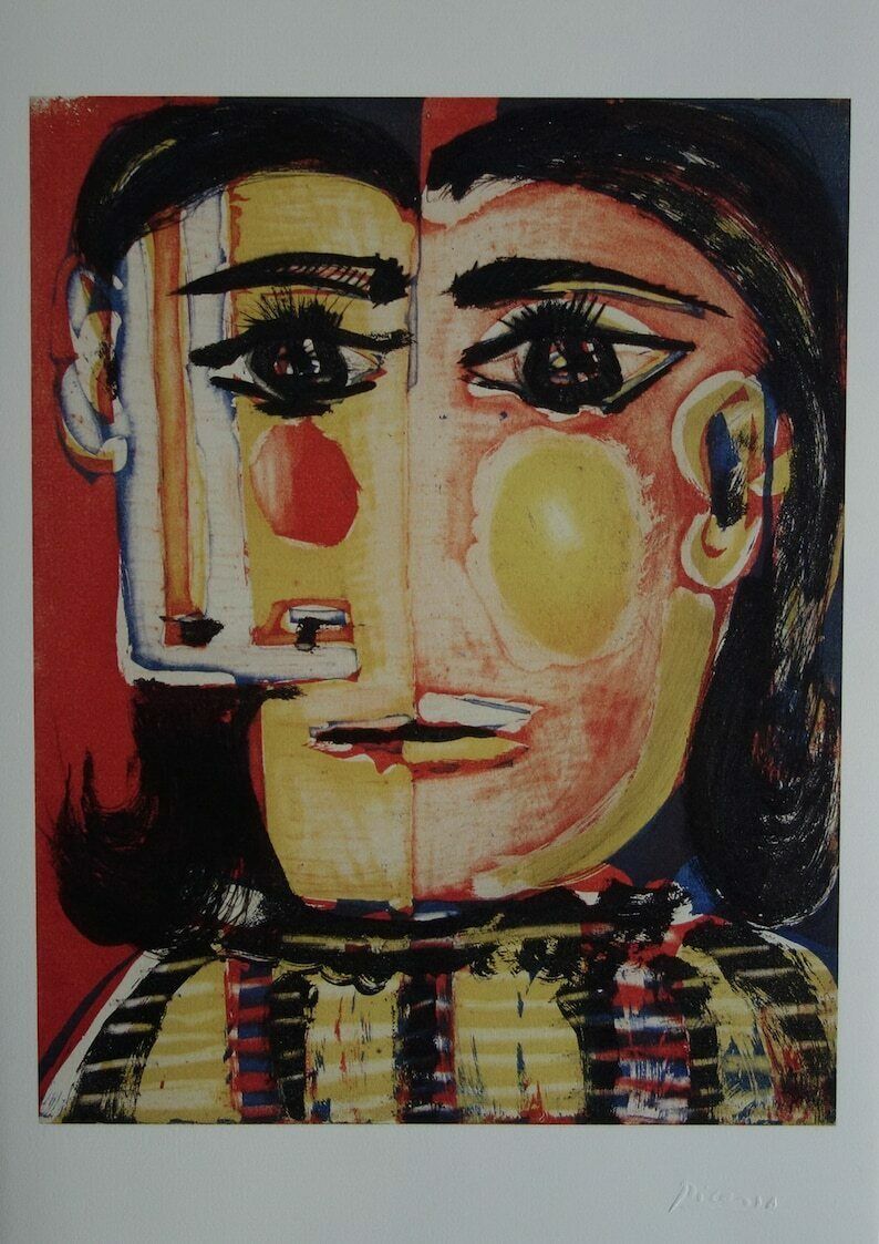 Fine Cubist Limited Edition Print   Buste De Femme, Pablo Picasso, Signed & Stamped