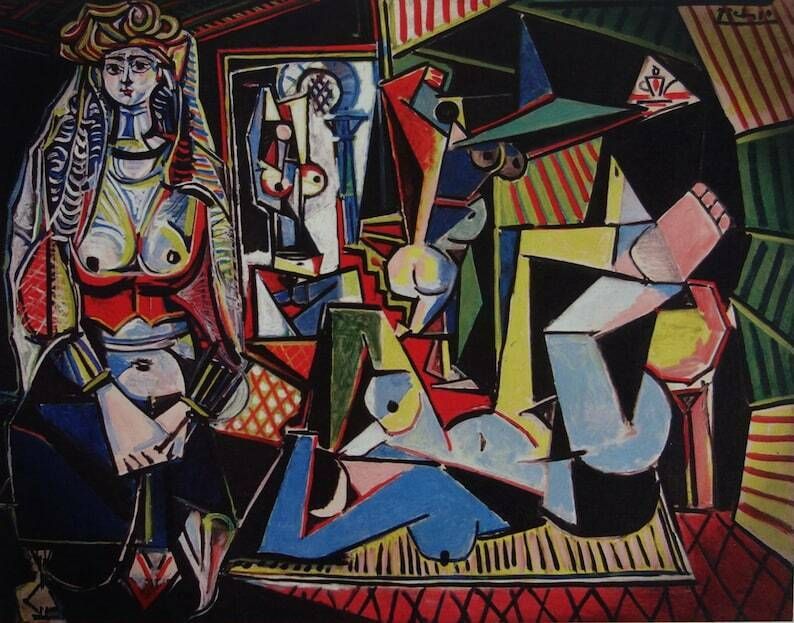 Fine Cubist Limited Edition Print   Nudes, Pablo Picasso, Signed & Stamped photo furniture