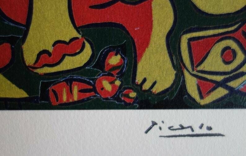 Fine Cubist Limited Edition Print   Nudes, Pablo Picasso, Signed & Stamped photo Art
